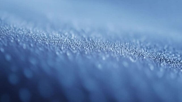 Blue textured macro surface resembling fabric or ocean ripples Macro photo of soft textured blue surface with subtle light reflection It evokes tranquility, coolness, and minimalism with abstract.