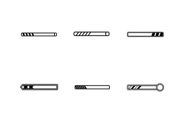 progress bar icon line art vector illustration