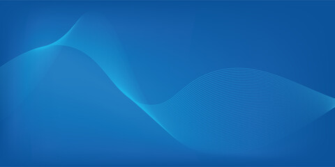 Abstract blue gradient background with shining lines waves. Minimalist background for banner  poster  cover  brochure