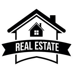 Modern real estate facebook banner with clean white background and property details