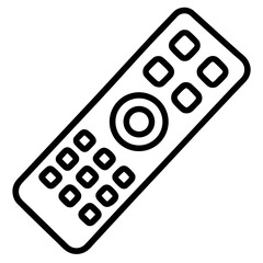 Outline glyph style remote control icon for digital interfaces