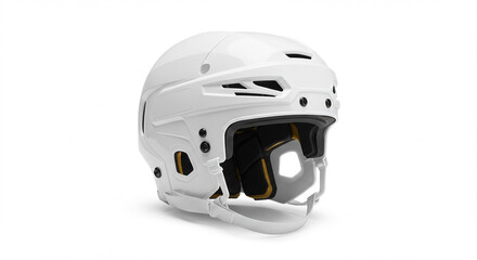 Protective ice hockey headgear designed for impact reduction, providing safety on the rink,