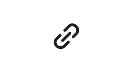 Simple black hyperlink icon for website design. Perfect for tech articles, blogs, or websites needing a sleek link symbol.