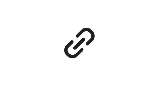 Simple black hyperlink icon for website design. Perfect for tech articles, blogs, or websites needing a sleek link symbol.