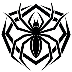 Fototapeta premium Modern spider logo design featuring bold colors and clean typography