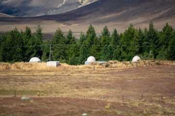 Rural Observatory Among Trees and Hills
