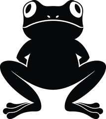 Frog logo. Abstract frog on white background