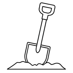 shovel in the sand