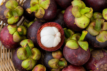 Fresh Organic Mangosteen Fruits from the Farm