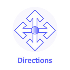 Directions, Arrow Sign, Road Navigation, GPS Path, Location Direction, Route Icon, Navigation Arrows, Travel Wayfinding, Map Tracker, Compass Arrow Vector