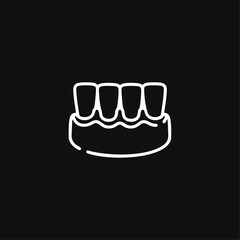 Teeth gum icon logo flat vector design