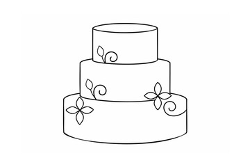Tiered cake with floral decorations wedding cake celebration cake