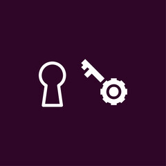 Key icon logo flat vector design
