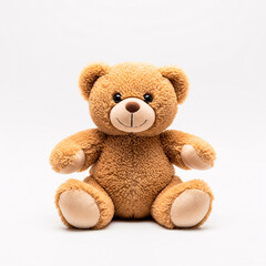 Obraz premium Teddy bear isolated on white background, soft toy for children.
