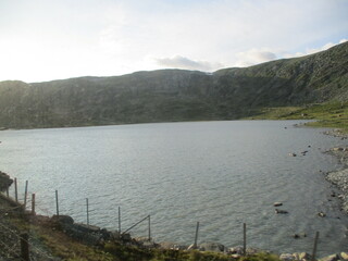 lake in the mountains in the summer