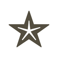Obraz premium Simple star icon in a neutral tone, representing creativity and achievement in design projects