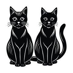 Kawaii Halloween Cat Holding Jack-o'-Lantern Cute Cartoon Vector Illustration.

