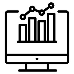 Monitoring in vector illustration