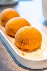 Delicious breads in the restaurant