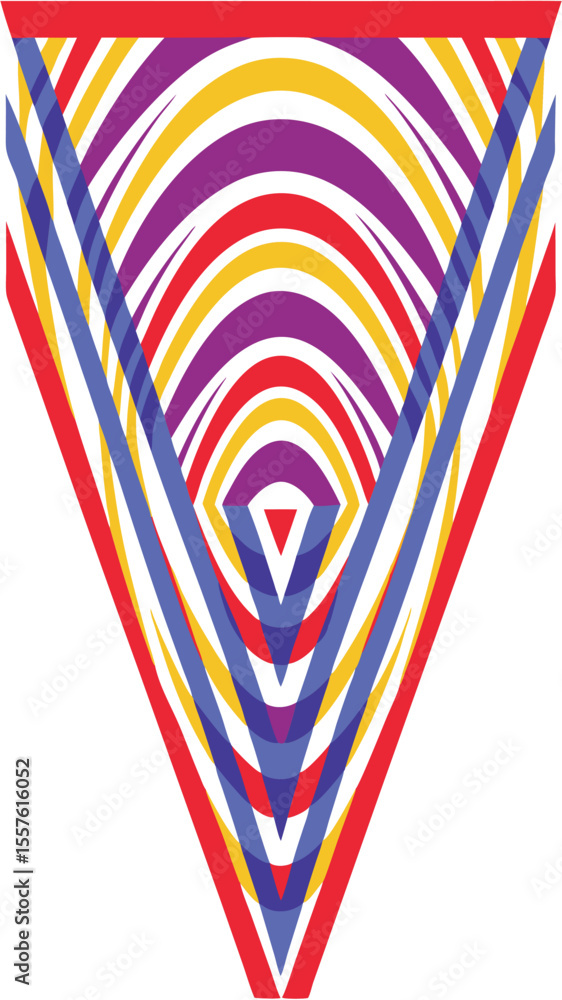 Aufkleber abstract colorful geometric design of a triangle with transparent layers for creative projects