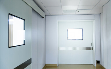 The automatic door of hospital operating room