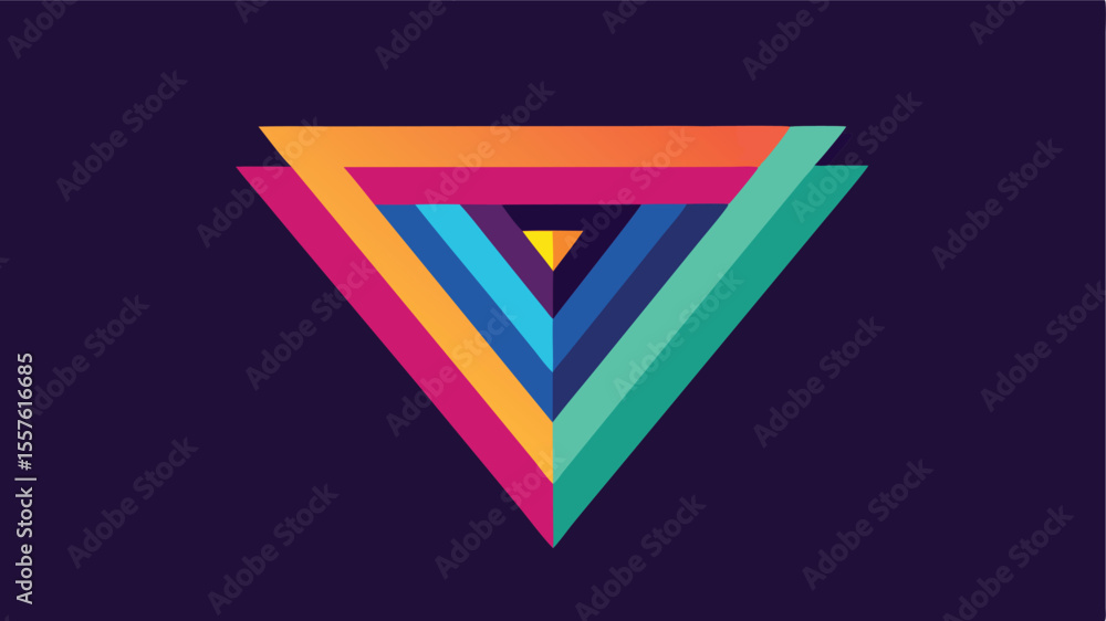 Poster abstract colorful triangle polygon pattern with creative geometric design element