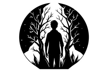 silhouette of a girl