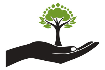 hand holding tree