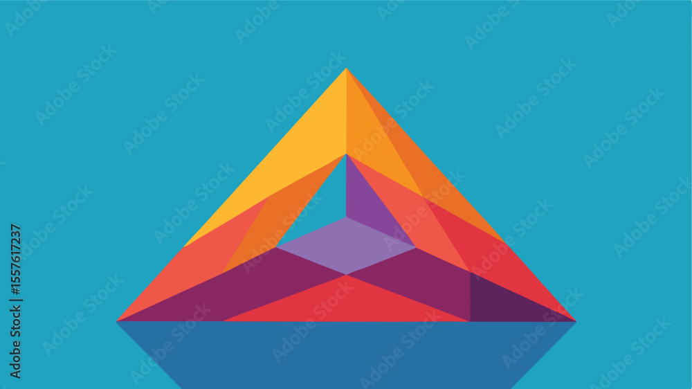 Aufkleber abstract geometric colorful triangle illustration with transparency for creative design projects