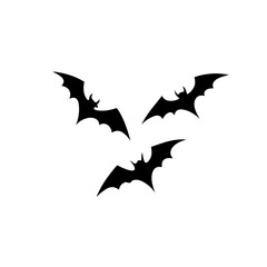Haunted house with bats and broken windows vector with white background for scary decor