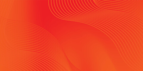 Soft gradient red, orange and yellow background with shining lines waves. vector eps10