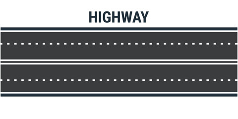 Winding road. Journey traffic curved highway. Road to horizon in perspective. Winding asphalt empty line isolated vector concept 