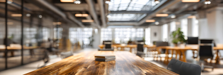 Naklejka premium Blurred modern office space with a professional ambiance for virtual backgrounds