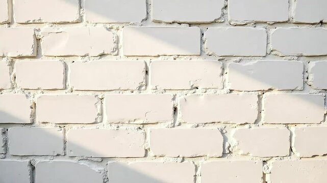 A bright white brick wall makes a simple and versatile building material and background texture