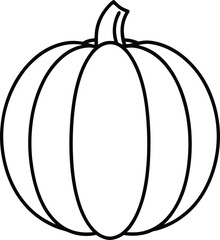 Simple Line Art Pumpkin Illustration Autumn Harvest Design Element