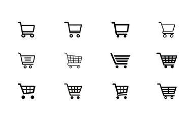 Shopping cart, Shopping cart icon set,  shopping cart symbol, shop and sale, vector illustration. shopping cart symbol shop and sale icon.