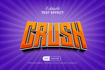 3D Editable Text Effect Curved Style.