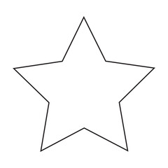 black star icon on white background. 