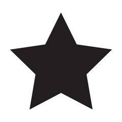 black star icon on white background. 