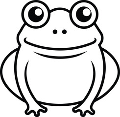 Adorable Cartoon Frog Illustration Free Printable Coloring Page