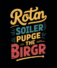 Vintage Kids T-Shirt Vector Design with Colorful Fun Typography on Dark Background