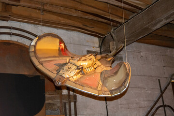 Futuristic Abstract Sculpture in Rustic Setting