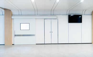 The automatic door of hospital operating room