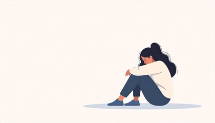 Figure expresses deep sadness