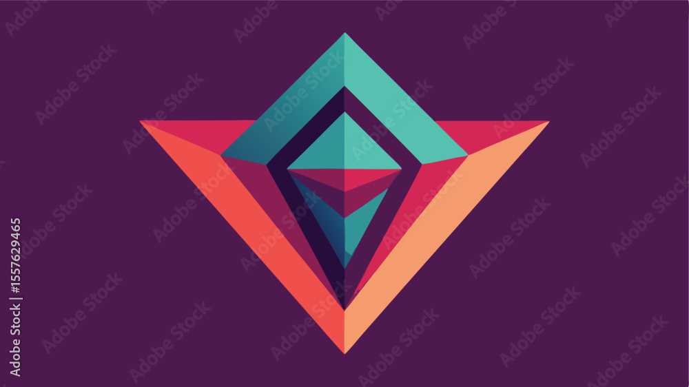 Poster abstract geometric design with triangle polygons and clean modern vector graphic elements