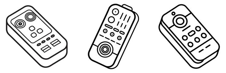 Remote Control Icon - Outline, Minimalist, Line Art Electronics Symbol