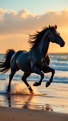 horse on the beach