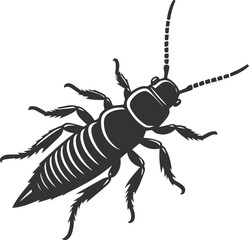 Vector illustration of a insect black drawing