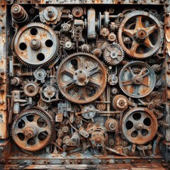 Fototapeta premium unexpected beauty in rusting metal surfaces