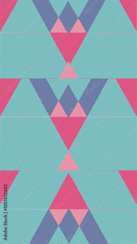 Poster abstract geometric pattern with triangles and colors for graphic design